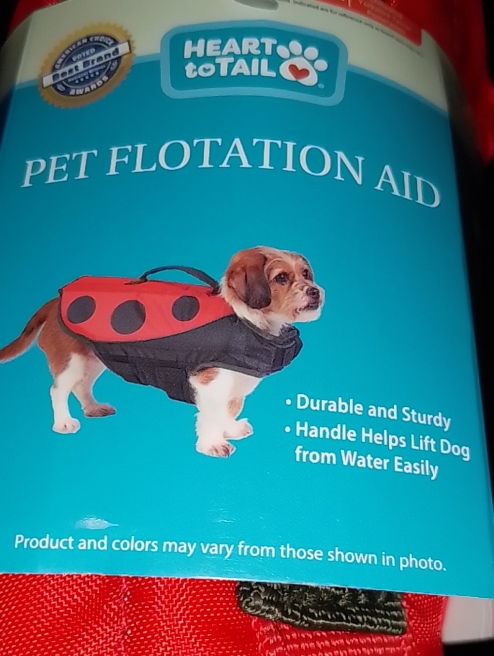Red and Black Dog Life Jacket - Pet Flotation Aid